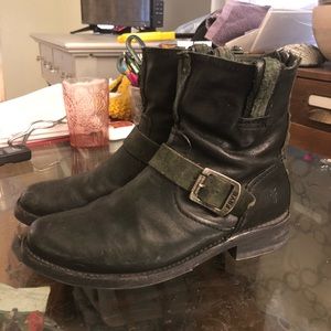 Frye short moto boot super cute EUC